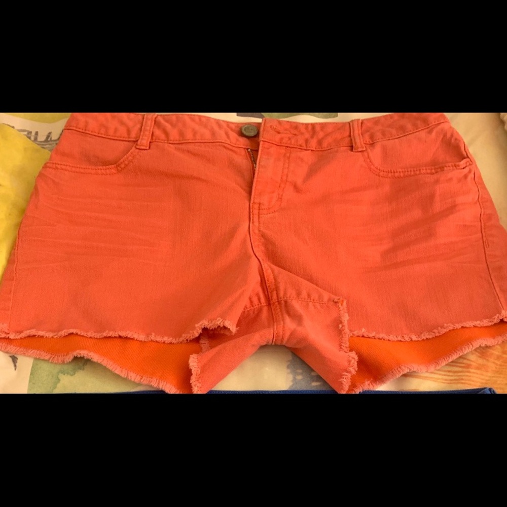 LC LAUREN CONRAD SALMON JEAN SHORTS SZ 12